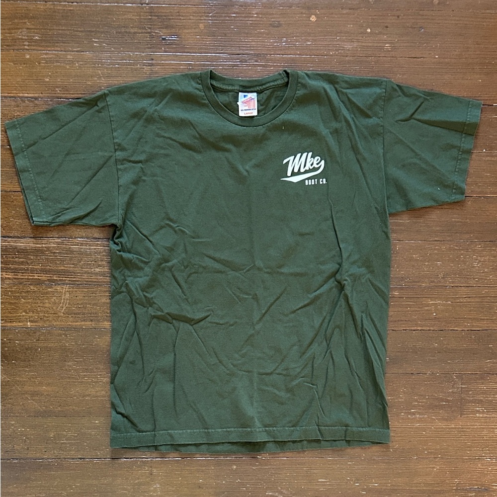 Bayside USA Green Short Sleeve Tee Large